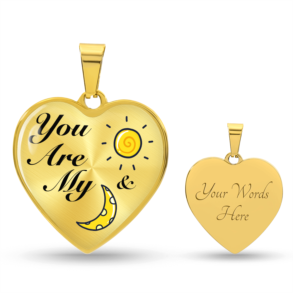 You Are My Sun and Moon - Heart Necklace