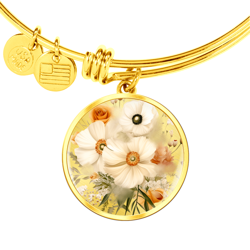 A Bouquet of Lilies - Circle Bangle Bracelet