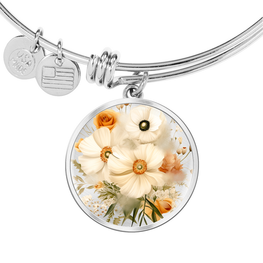 A Bouquet of Lilies - Circle Bangle Bracelet